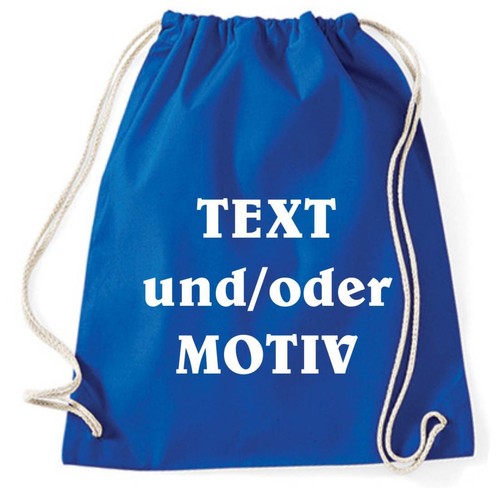 Gymsack aus Baumwolle personalisiert mit Wunschtext - Bild 14 von 28