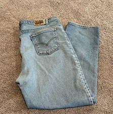 Vintage Levis Jeans Flex Men Sz 42x30 Copper Tab Relaxed Denim Jeans Made In USA