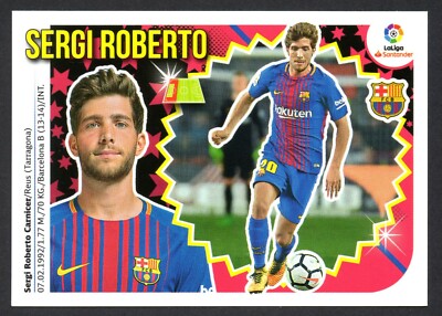 SERGI ROBERTO #3 BARCELONA 2018-19 STICKER PANINI LA LIGA ESTE SANTANDER