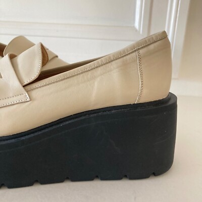 MAEVE for Anthropologie Women’s beige patent leather penny loafers size 7-7.5/38 Maeve Horsebit Loafers | Anthropologie main image 4