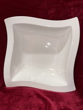VILLEROY BOCH New Wave Serving / Salad Bowl : White, 12.5 Square EXCELLENT