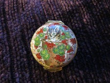 Crummles enamel box - Cat amongst Geraniums
