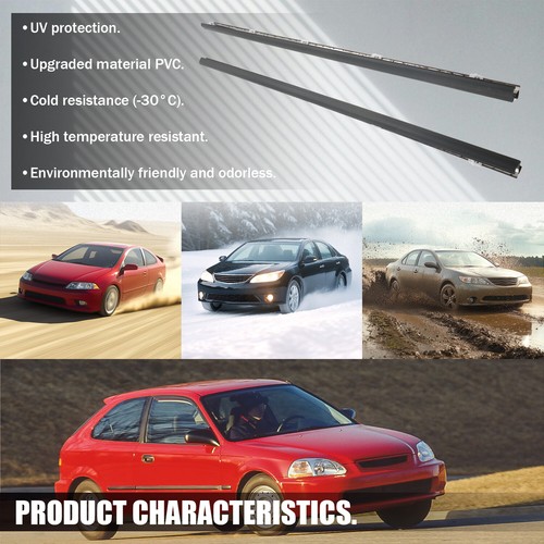 Door Weather Strip Window Belt Seal Molding Trim LH RH for 1992-1995 Honda Civic - Bild 2 von 11