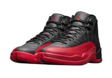 Jordan 12 Retro Flu Game Black Red Men's Size US 7-12