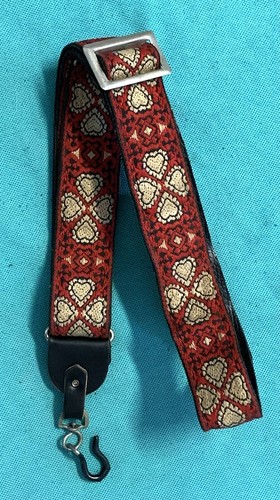 Vtg Memphis Soundhole Hootenanny Woven Saxophone Banjo Strap Made in USA