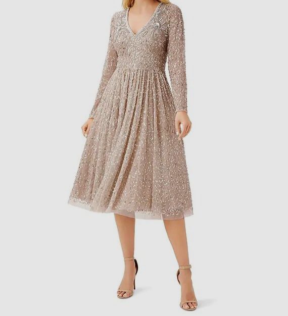 chinese dress ladies Aidan Mattox Dress Black 0 Sheath Sequin Mesh Flutter-Sleeve