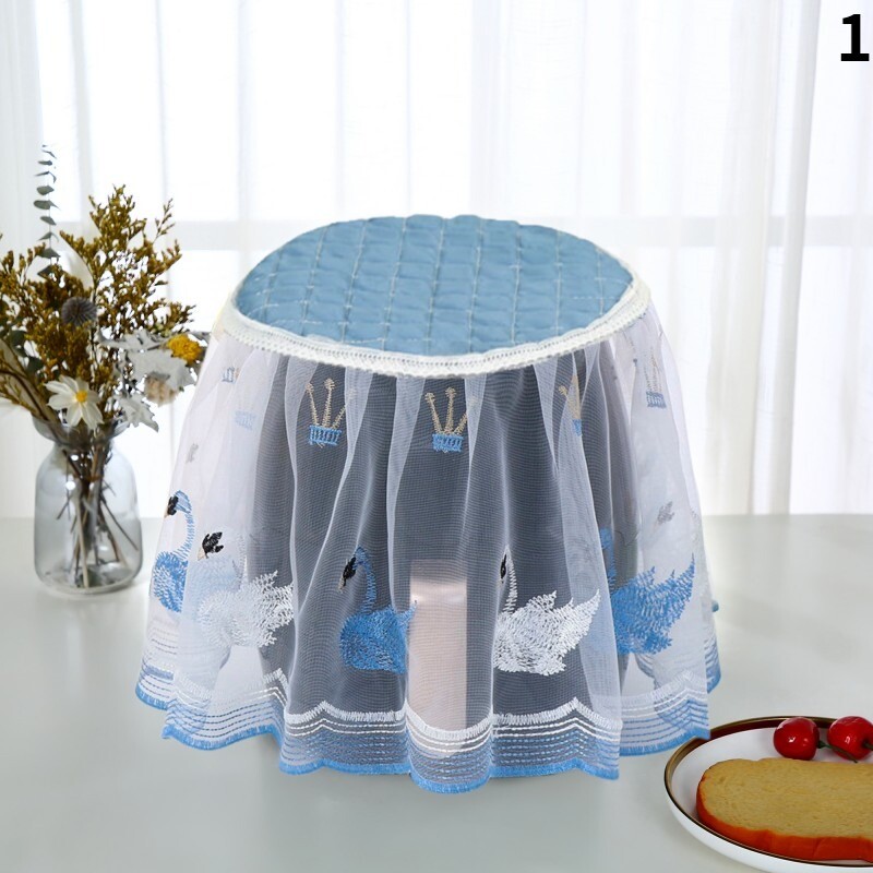 Rice Cooker Dust Cover Mesh Bunny Swan Embroidered Kitchen Appliance Cute Decors