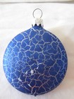 Vintage FLAT BLUE CRACKLED LOOK Christmas Ornament West Germany Holiday Decor — photo 5