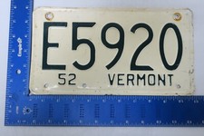 1952 52 VERMONT VT LICENSE PLATE TAG #E5920 E 5920