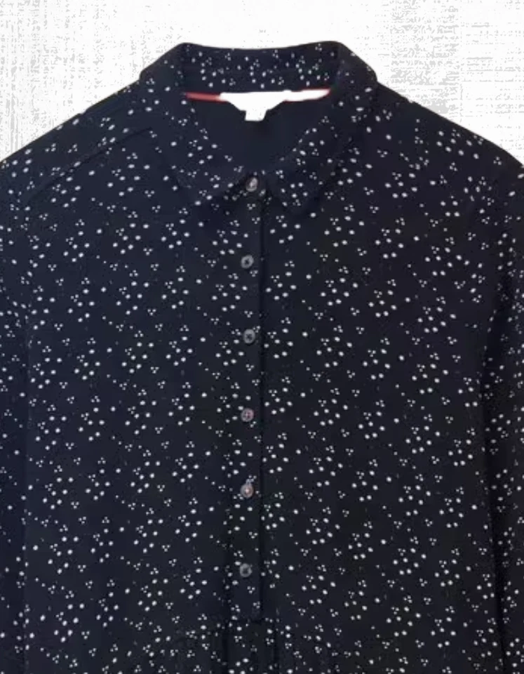 Ex White Stuff Women’s Long Sleeve Jersey Shirt Dress in Black Multi (Defect) - Image 4 of 4