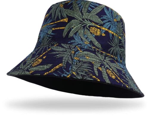 Mens Womens Bucket Boonie Hat 100% Cotton Fishing Outdoor Brim Visor Cap Hats - Picture 2 of 60