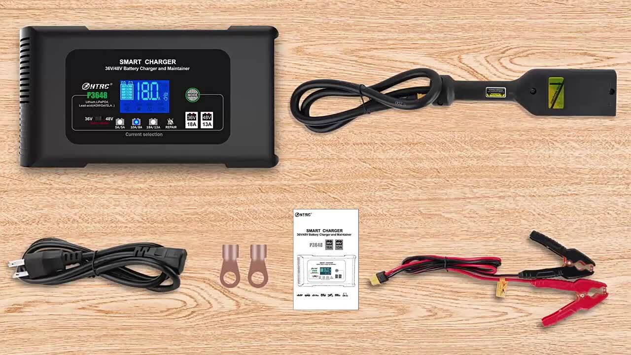 36V 18A/48V 13A Golf Cart Smart Battery Charger with Plug for EZGO TXT