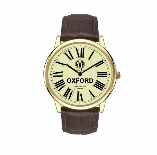 GWR Bahnhofsuhr Stil Armbanduhr, Oxford Station Retro Style Souvenir. - Bild 1 von 2