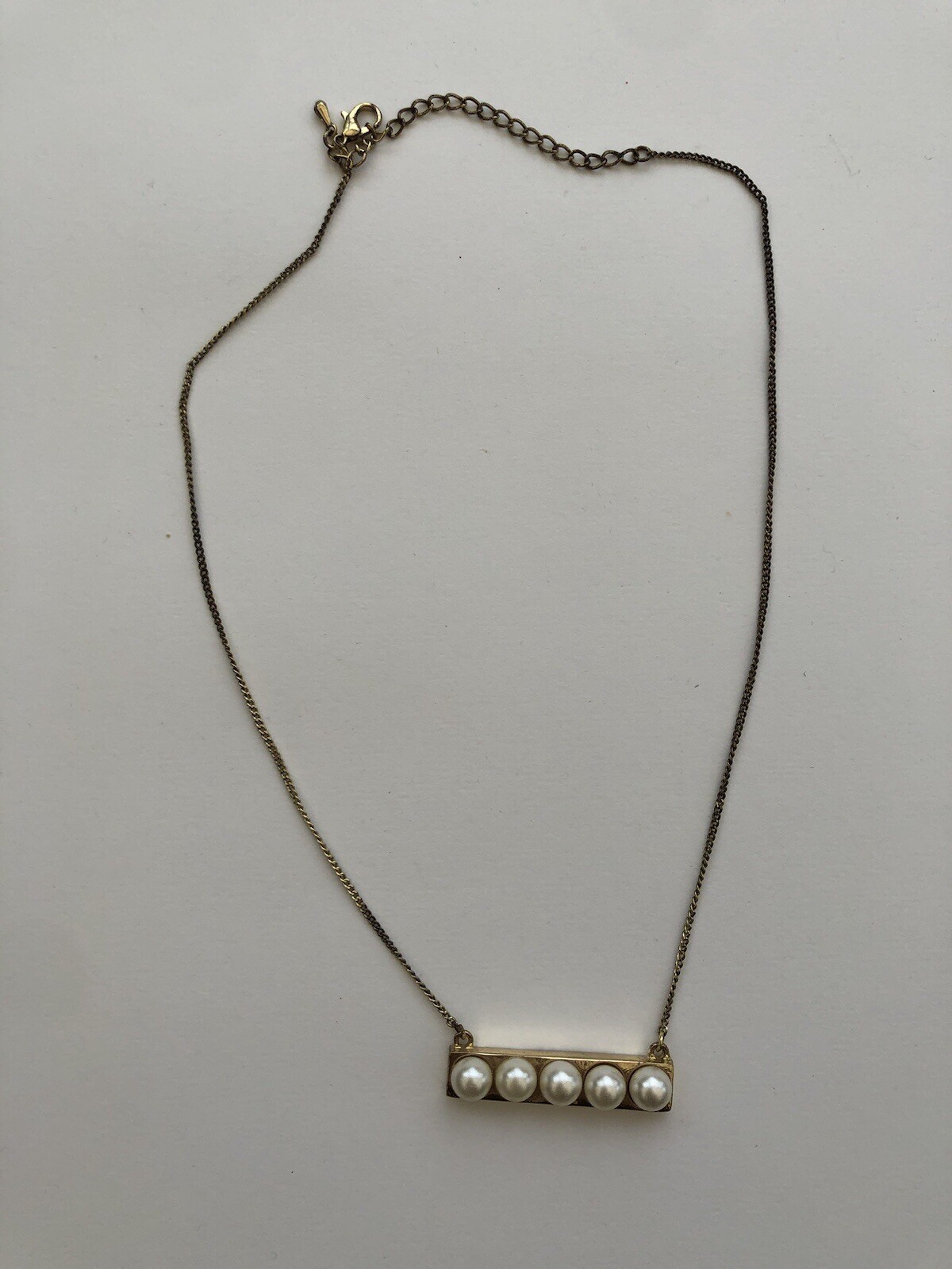 Elegant Faux Pearl Accent Necklace-image