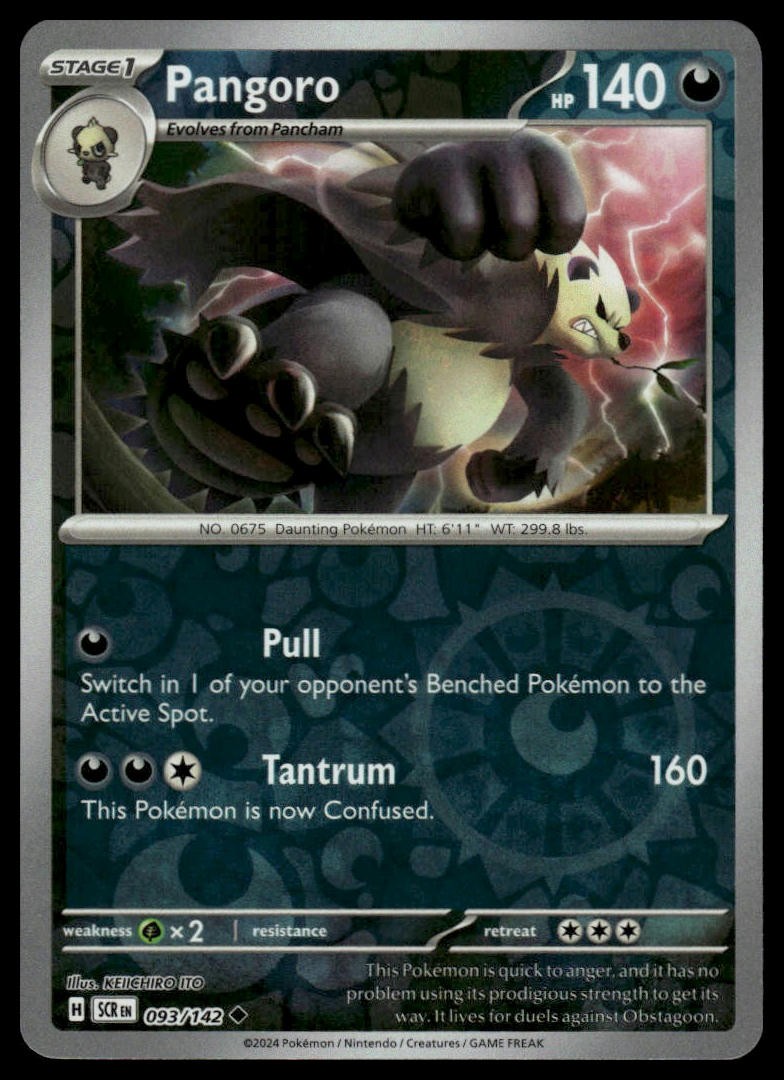 Pangoro SV07: Stellar Crown #093/142 Reverse Holo NM