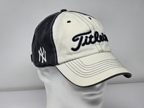 Cappello berretto New York Yankees fibbia schiena bianco Titleist Golf MLB logo ricamato