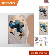 DIY Blue Flower Paint by Numbers Kit - Creative Stress Relief for Adults  Teens