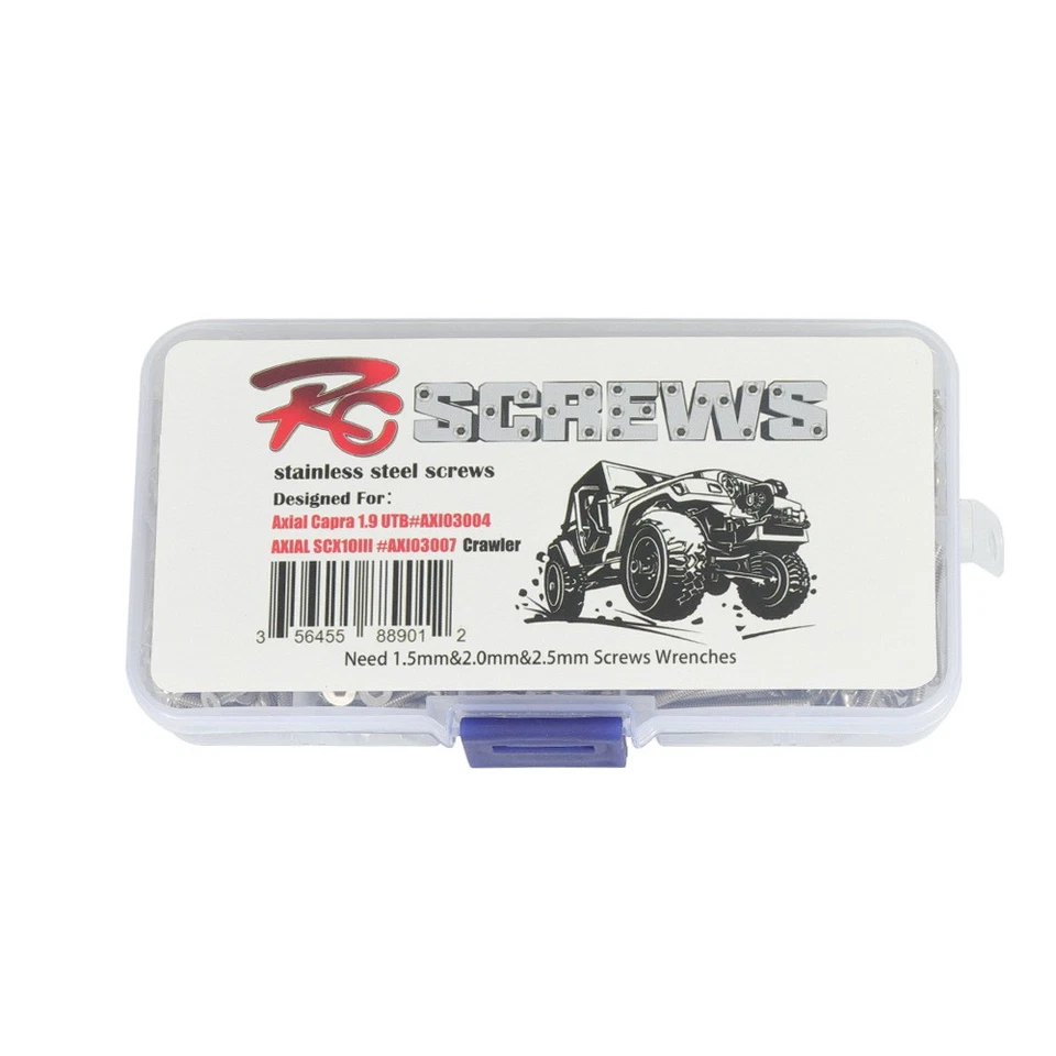 1 Box Stainless steel Screw Nuts For Axial SCX10 III Capra 1.9UTB RC Crawler Car - Image 3 of 4