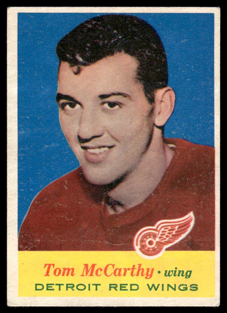 Tom McCarthy #37 Hockey Cards 1957 Topps trading card — raw and PSA graded price guide