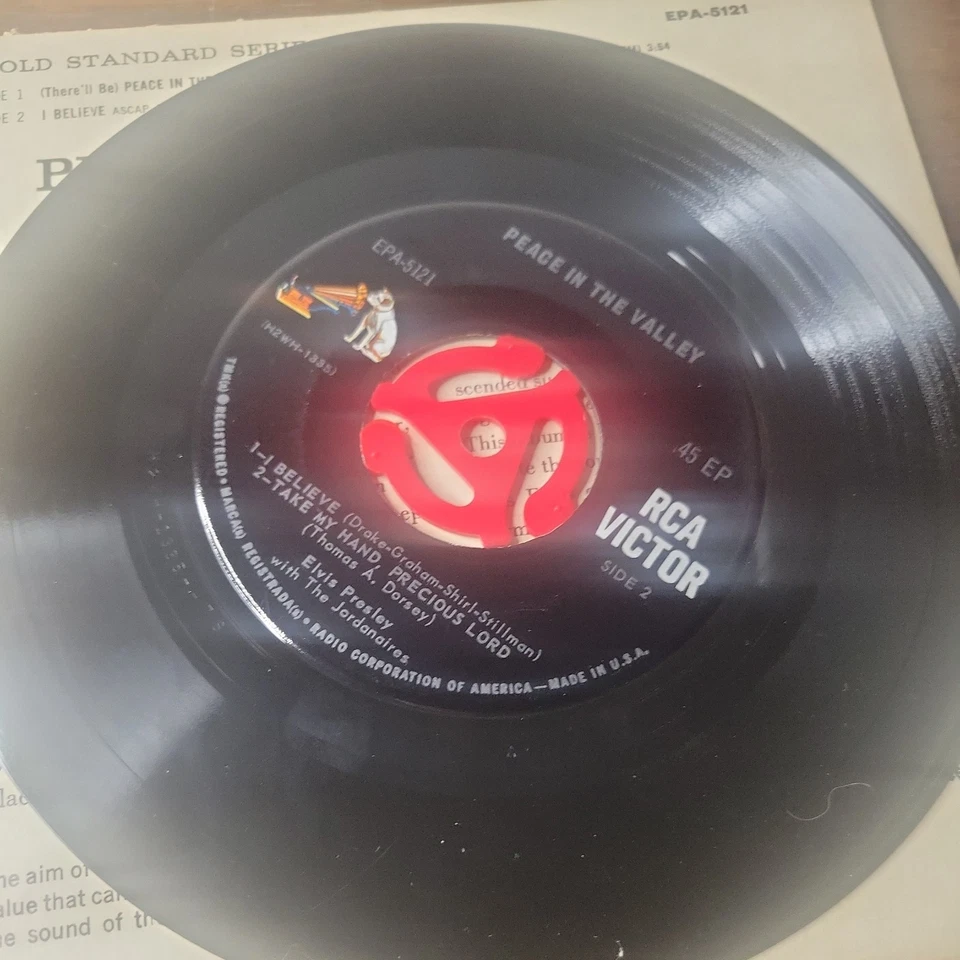 Elvis Presley: Peace In The Valley (1959) RCA  EPA 5121 Gold Series  - Imagem 4 de 4