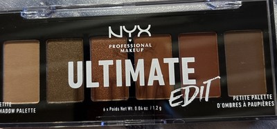 NYX Ultimate Edit Shadow Palette Warm Neutrals USPP01 6 Hues Velvety Rich