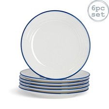 White Farmhouse Dessert Plates - 21cm - Pack of 6
