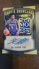 2017 DOMINION ROOKIE SHOWCASE JERSEY AUTO RC /10- DE'AARON FOX Nasty Logo Patch