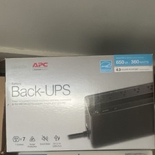 APC Back-UPS 650VA 360W Desktop UPS Surge Protection USB Quick Mute 7 Outlets