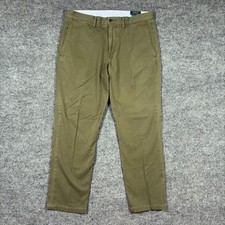 Polo Ralph Lauren Stretch Straight Fit Pants Mens Size 32x30 Green Mid Rise