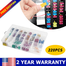 For Auto 220 pcs Blade Fuse Car Truck Motorcycle Fuses Replacement Colorful