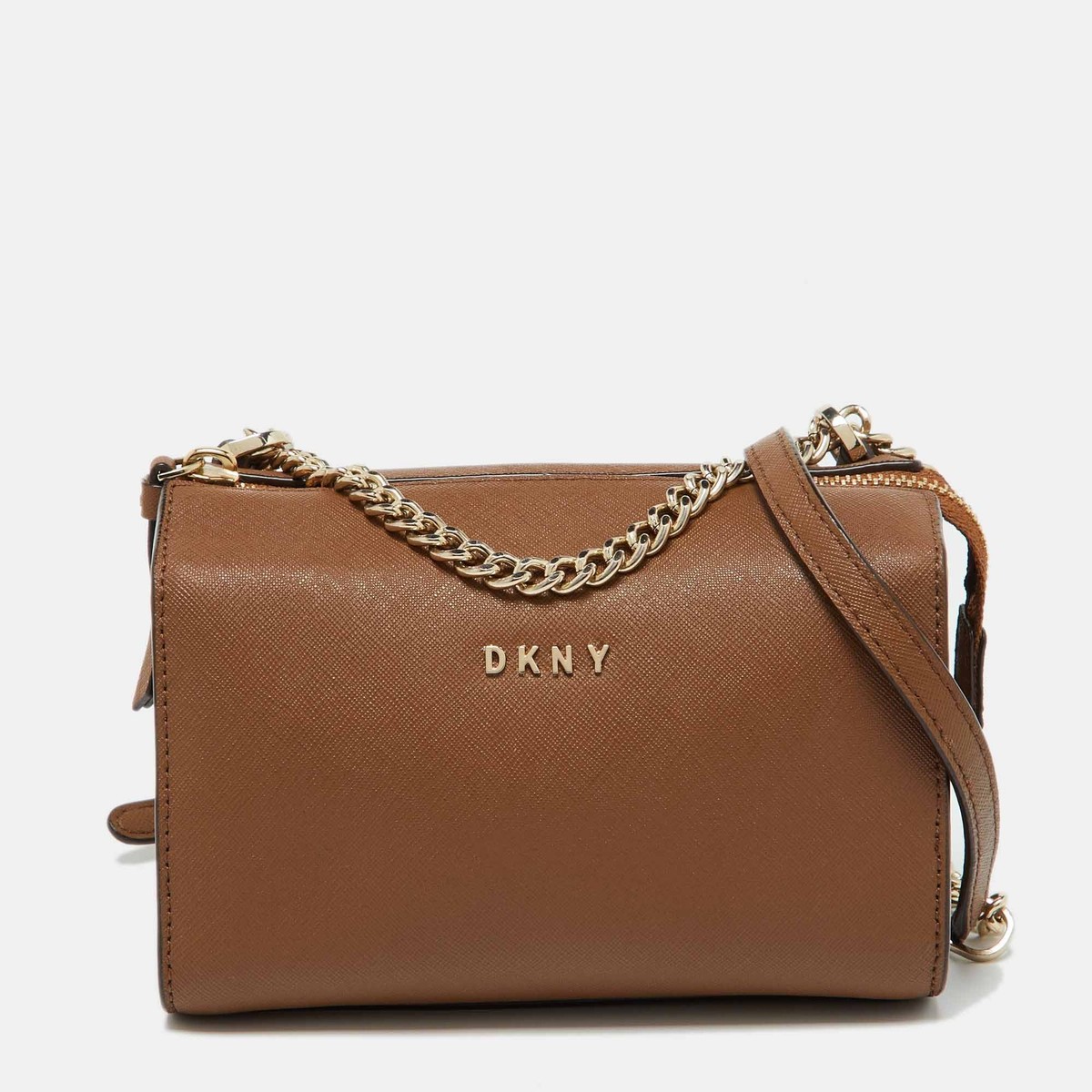 Dkny Brown Saffiano Leather Shoulder Bags | eBay