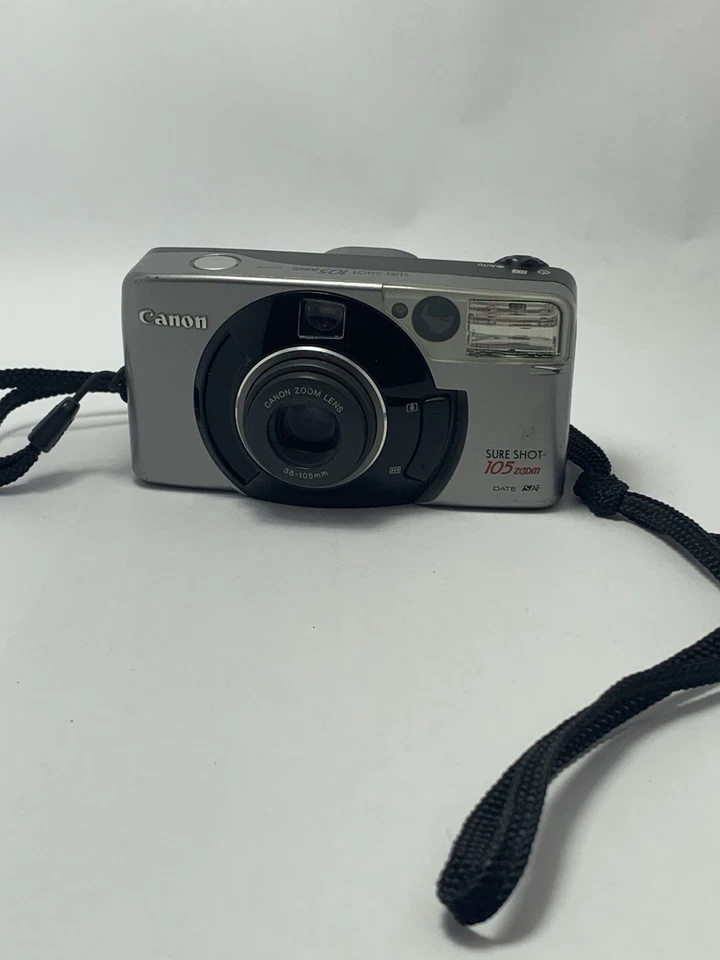 Cámara fotográfica Canon Sure Shot 105 con zoom 38-105 mm plateada funciona Foto 4 de 4