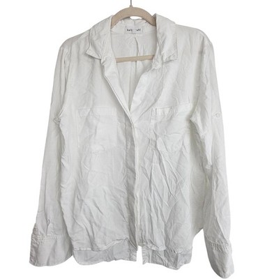 Bella Dahl Womens Split Back Button Top Sz L Minimalist Casual Capsule Wardrobe