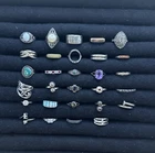 Vintage To Now ‘Lot Of ’ 925 Sterling Silver  Rings / Size From 4.75 To 10.5