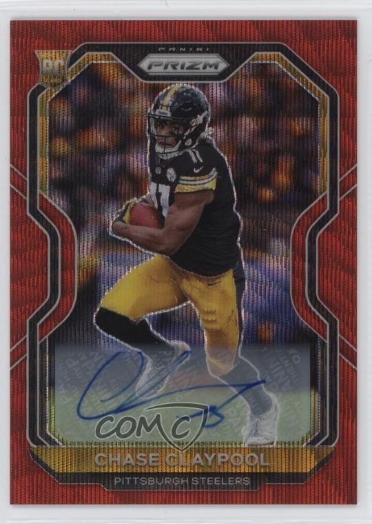 2020 Panini Prizm Red Wave 119/149 Chase Claypool #392 Rookie Auto RC pe8