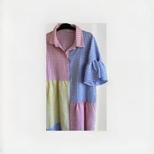 Amorini The Label Sz L Gingham Dress Euc