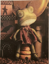 PATTERN Primitive Frog Doll Girl Toad Doll NEW Threadbare Primitives SO CUTE