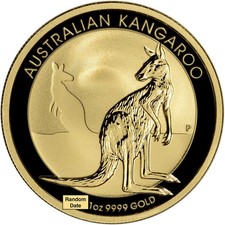 Australia Gold Kangaroo - 1 oz - $100 - BU - Random Date 4636.19 per troy oz