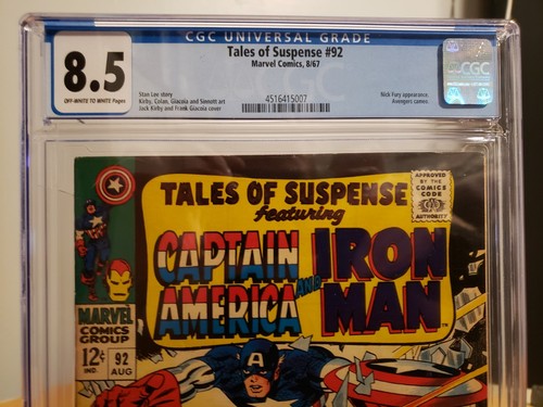 TALES OF SUSPENSE # 92 CGC 8.5 OFF-WHITE TO WHITE PAGES - NICK FURY APPEARANCE! - Picture 2 of 6