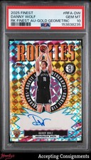 2025-26 Finest Gold Geometric Refractor Danny Wolf Rookie RC AUTO 10/50 PSA 10