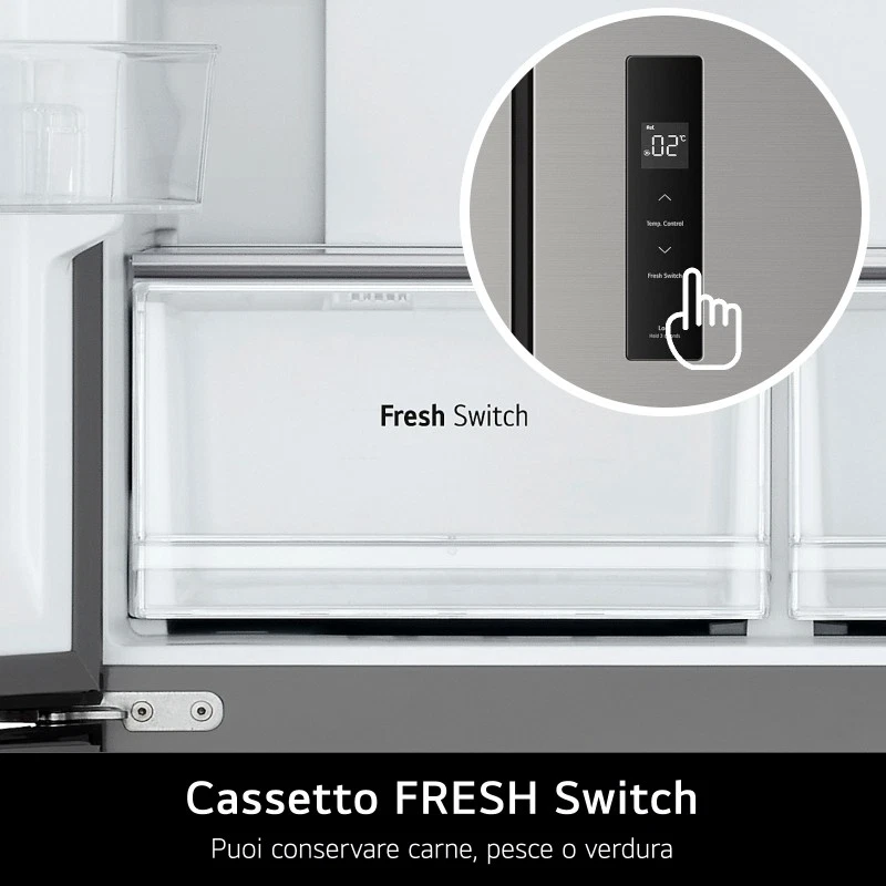 LG GMM41MSBEM Frigorifero Multidoor Slim, Classe E, 474L, Total No Frost, Casset - Imagen 4 de 4