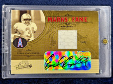 2005 PLAYOFF EARL CAMPBELL GAME-USED PATCH AUTO SP /100 HOF OILERS