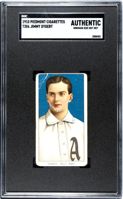 1909 T206 JIMMY DYGERT NNO GOOD PIEDMONT 350 SGC A PHILADELPHIA ATHLETICS
