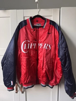 Nike Vintage Los Angeles Clippers NBA Satin Bomber Jacke XL – Top Zustand - Bild 1 von 4