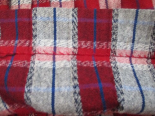 6/7 22" Waist Vintage Girl's Suspender Shorts Red Wool Plaid Pleated 1950's MCM - Picture 6 of 9