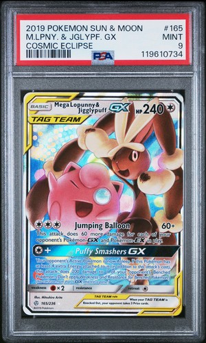 Mega Lopunny & Jigglypuff-GX graded PSA 9 for sale on eBay