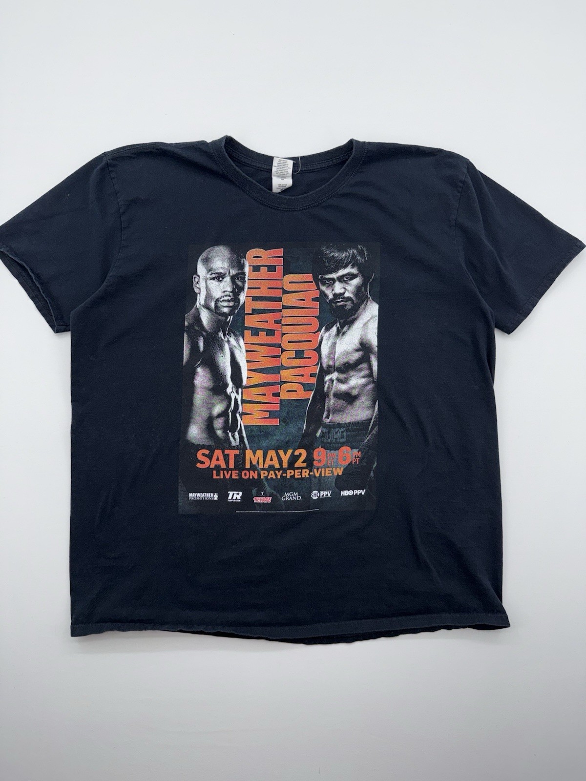 Floyd Mayweather Vs Manny Pacquiao Shirt Men’s XL Black Promo Boxing Fight 2015