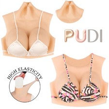 Realistic Fake Boobs For Crossdresser C-G Cup Silicone Breast Forms Breast Plate
