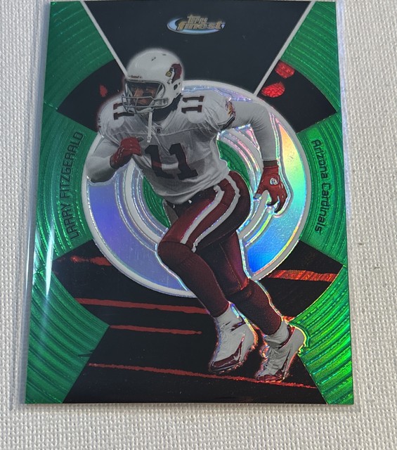 2005 Topps Finest - Larry Fitzgerald #13 Green Refractor /199