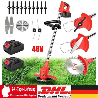 21V Electric Grass Trimmer Cordless Strimmer Garden Edger Weed Cutter 2 Batterie